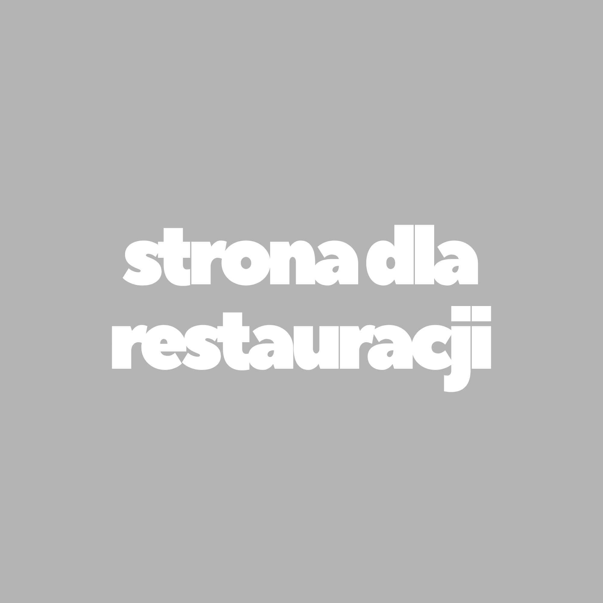 Strona dla Restauracji
